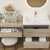 King Set 96" Floating Vanity & Table Set (30" + 36" + 30")