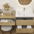 King Set 96" Floating Vanity & Table Set (30" + 36" + 30")