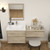 King Set 72" Floating Vanity & Table Set (36" + 36")