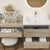 King Set 108" Floating Vanity & Table Set (36" + 36" + 36")