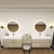King Set 120" Floating Vanity & Table Set (48" + 24" + 48")