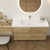 King Set 126" Floating Vanity & Table Set (48" + 30" + 48")