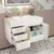 Marvel 36" Floating Bathroom Vanity with Reinforced Acrylic Sink in Gloss White (Left Side Drawers)