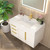 Marvel 36" Floating Bathroom Vanity with Reinforced Acrylic Sink in Gloss White (Left Side Drawers)