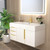 Marvel 42" Floating Bathroom Vanity with Reinforced Acrylic Sink in Gloss White (Left Side Drawers)