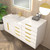 Marvel 56" Floating Bathroom Vanity w Reinforced Acrylic Sink in Gloss White (36R" +20")