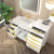 Marvel 56" Floating Bathroom Vanity with Reinforced Acrylic Sink in Gloss White (36L" +20")