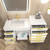 Marvel 56" Floating Bathroom Vanity with Reinforced Acrylic Sink in Gloss White (36L" +20")