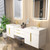 Marvel 74" Floating Bathroom Vanity with Reinforced Acrylic Sink in Gloss White (24" + 26" + 24")