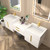 Marvel 74" Floating Bathroom Vanity with Reinforced Acrylic Sink in Gloss White (24" + 26" + 24")