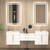 Marvel 74" Floating Bathroom Vanity with Reinforced Acrylic Sink in Gloss White (24" + 26" + 24")