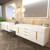Marvel 146" Floating Bathroom Vanity with Reinforced Acrylic Sink in Gloss White (60S" +26" + 60S")