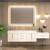 Marvel 86" Floating Bathroom Vanity with Reinforced Acrylic Sink in Gloss White (60D" +26")