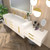 Marvel 86" Floating Bathroom Vanity with Reinforced Acrylic Sink in Gloss White (60D" +26")