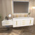 Marvel 98" Floating Bathroom Vanity with Reinforced Acrylic Sink in Gloss White (72D" +26")