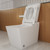 T2505-WH (White) Smart Toilet, Square Seat Toilet with Cleaning Mode & Warm Air Dryer