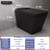 T2505-MB (Gloss Black) Smart Toilet, Square Seat Toilet with Cleaning Mode & Warm Air Dryer