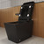 T2505-MB (Gloss Black) Smart Toilet, Square Seat Toilet with Cleaning Mode & Warm Air Dryer