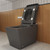 T2505-MG (Matte Black) Smart Toilet, Square Seat Toilet with Cleaning Mode & Warm Air Dryer