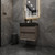 MIA 24" Wall Mounted Bathroom Vanity with Black Stainless Steel Sink