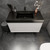 MIA 42" Wall Mounted Bathroom Vanity with Black Stainless Steel Sink