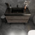 MIA 42" Wall Mounted Bathroom Vanity with Black Stainless Steel Sink