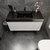 MIA 48" Wall Mounted Bathroom Vanity with Black Stainless Steel Sink