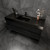 MIA 60" Wall Mounted Bathroom Vanity with Black Stainless Steel Single Sink
