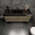 MIA 60" Wall Mounted Bathroom Vanity with Black Stainless Steel Single Sink