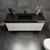 MIA 60" Wall Mounted Bathroom Vanity with Black Stainless Steel Single Sink