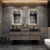 MIA 68" Wall Mounted Bathroom Vanity with Black Stainless Steel Sink (24" + 20" + 24")