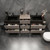 MIA 80" Wall Mounted Bathroom Vanity with Black Stainless Steel Sink (30" + 20" + 30")