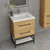 Victoria 24" Plywood Wall-Mount Vanity with Acrylic Sink & Black rack