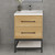 Victoria 24" Plywood Wall-Mount Vanity with Acrylic Sink & Black rack