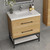 Victoria 30" Plywood Wall-Mount Vanity with Acrylic Sink & Black Rack