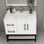 Victoria 36" Plywood Wall-Mount Vanity with Acrylic Sink & Black Rack (LEFT DRAWER)