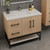Victoria 36" Plywood Wall-Mount Vanity with Acrylic Sink & Black Rack (LEFT DRAWER)