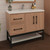 Victoria 36" Plywood Wall-Mount Vanity with Acrylic Sink & Black Rack (LEFT DRAWER)