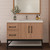 Victoria 42" Plywood Wall-Mount Vanity with Acrylic Sink & Black Rack(LEFT DRAWER)