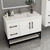 Victoria 42" Plywood Wall-Mount Vanity with Acrylic Sink & Black Rack(LEFT DRAWER)