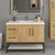 Victoria 42" Plywood Wall-Mount Vanity with Acrylic Sink & Black Rack(LEFT DRAWER)