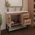 Victoria 42" Plywood Wall-Mount Vanity with Acrylic Sink & Black Rack (RIGHT DRAWER)