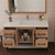 Victoria 48" Plywood Wall-Mount Vanity with Acrylic Sink & Black Rack