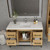 Victoria 48" Plywood Wall-Mount Vanity with Acrylic Sink & Black Rack