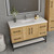 Victoria 48" Plywood Wall-Mount Vanity with Acrylic Sink & Black Rack