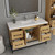 Victoria 48" Plywood Wall-Mount Vanity with Acrylic Sink & Black Rack