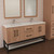 Victoria 60" Plywood Wall-Mount Vanity with Acrylic DOUBLE Sink & Black Rack