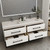 Victoria 30+30" Plywood Wall-Mount Vanity with DOUBLE Acrylic Sink & Black Rack