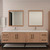Victoria 84" Plywood Wall-Mount Vanity with Acrylic DOUBLE Sink &  Black Rack