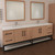 Victoria 84" Plywood Wall-Mount Vanity with Acrylic DOUBLE Sink &  Black Rack